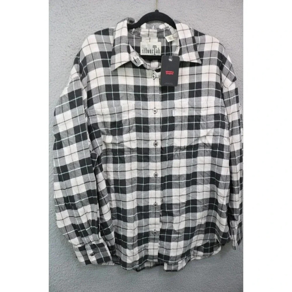 Levi Strauss Silver Tab Men's Plaid Flannel Shirt-Size XXL-New with Tags - Picture 1 of 10